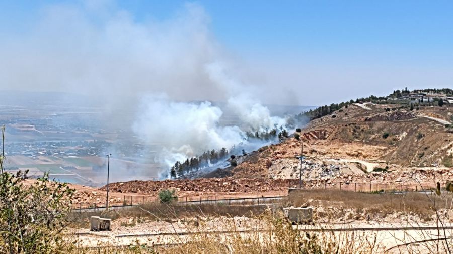 الناصرة: حريق في جبل القفزة